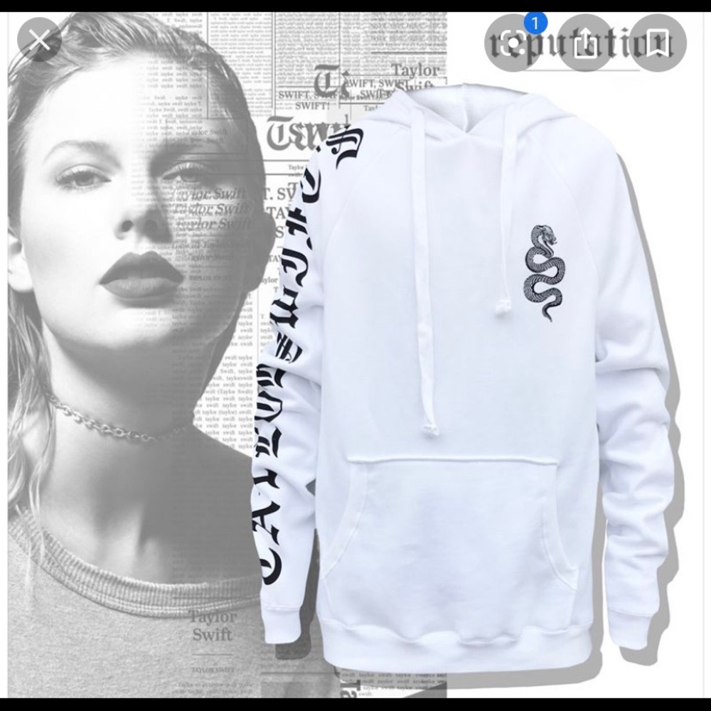 Taylor Swift white Reputation Tour Sweatshirt
